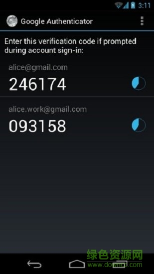 谷歌動態(tài)口令app v5.00 安卓版 0