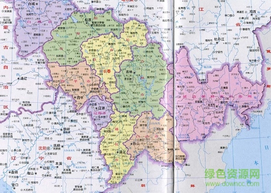 吉林省地圖高清版大圖