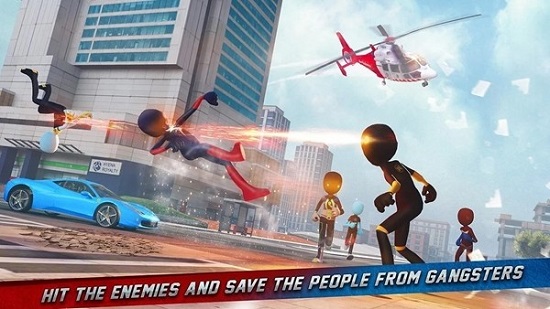 火柴冰英雄正版(Stickman Ice Hero Crime City - Rope Hero) v1.0 安卓版 3