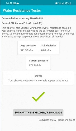 water resistance tester app(手機(jī)防水軟件測試) v1.2.1 安卓中文版 2