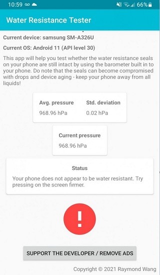 water resistance tester app(手機(jī)防水軟件測試) v1.2.1 安卓中文版 3