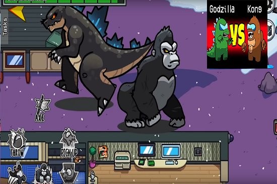 太空狼人哥斯拉大戰(zhàn)金剛模式(Among Us Kong vs Godzilla Imposter Role Mod) v1.0 安卓版 0