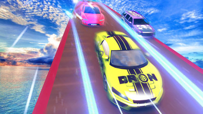 不可能的特技賽車軌道3d車模擬游戲