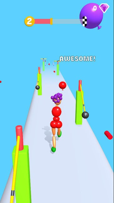 氣球人快跑3d手機游戲
