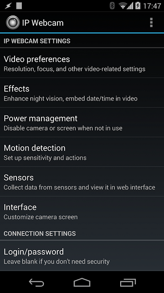 ip webcam中文版 v1.15.0r.769 安卓版 0