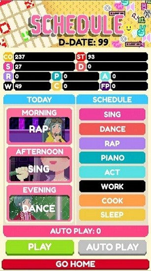 韓國(guó)流行偶像模擬器中文版Kpop Idol Simulator v1.0.2.4 安卓版 3