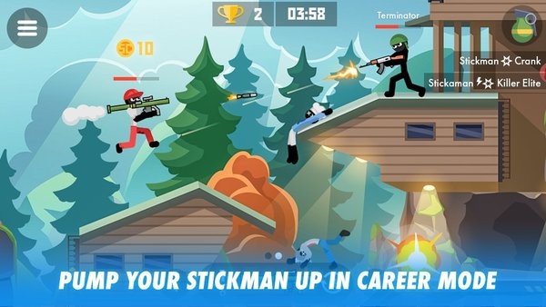 多人火柴人戰(zhàn)斗射擊(stickman combats)