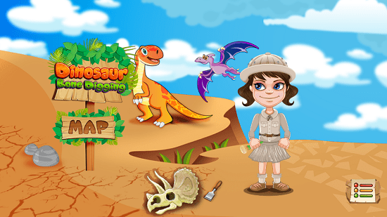 探險家和恐龍學(xué)Dinosaur Bone Digging Games v1.0 安卓版 0