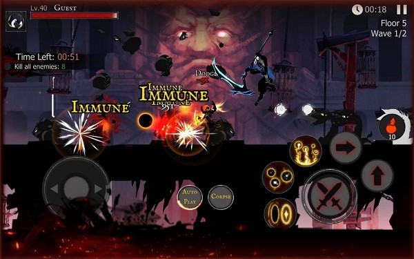 黑暗騎士火柴人戰(zhàn)斗(Shadow of Death) v1.101.1.1 安卓版 1
