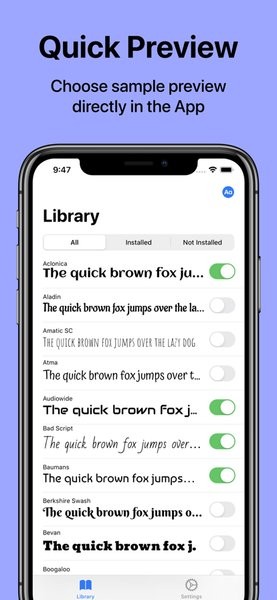 字庫(kù)英文字體ios v1.1.0 蘋果版 2