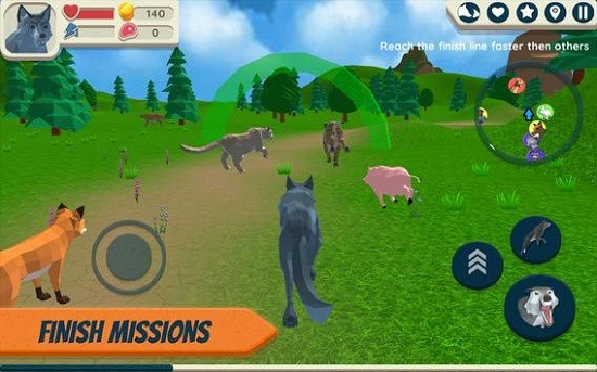 狼模擬器野生動物3D(Wolf Simulator: Wild Animals 3D) v1.045 安卓版 0