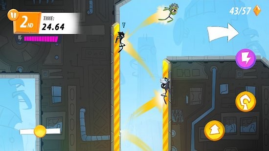 火柴人比賽跑酷趣味跑免費(fèi)版(Stick Parkour) v0.4.2 安卓版 1