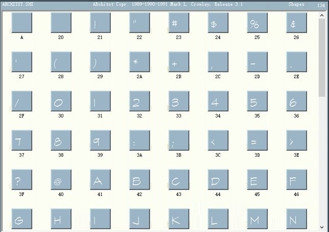 ARCHITXT.shx字體