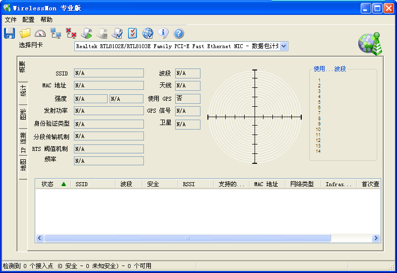 WirelessMon pro(無線網(wǎng)絡(luò)信號(hào)掃描工具) v5.0 綠色版 0