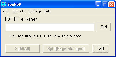 SepPDF(pdf文件分割工具) v2.75 英文綠色版 0