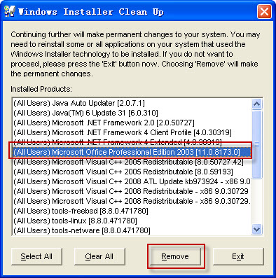 微軟官方office 2003、2007卸載工具 安裝版 0