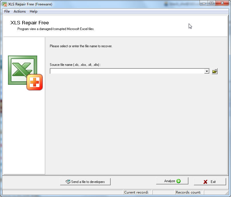 XLS Repair Free(xls文件損壞修復) v1.0.0.0 綠色免費版 0