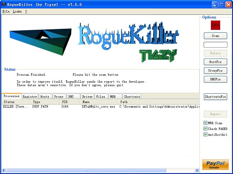 RogueKiller流氓軟件專殺工具 V10.11.2 綠色版 0