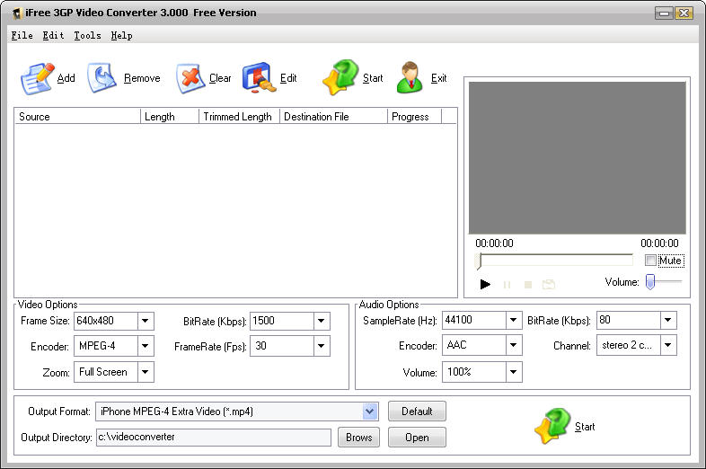 3GP格式轉(zhuǎn)換器(iFree 3GP Video Converter) v5.0.1.1 免費版 0