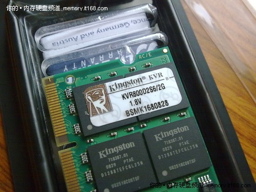 金士頓DDR2-800筆記本內(nèi)存報289元