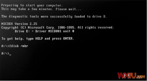 開機(jī)出現(xiàn)“Disk I/O error”