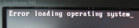 開機時出現(xiàn)Error loading operating system無法進入系統(tǒng)