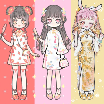 時(shí)尚女朋友愛(ài)裝扮