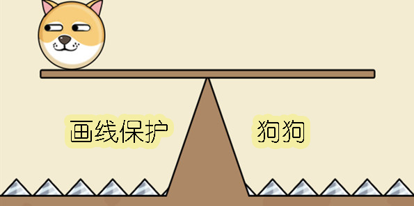 畫線保護狗狗的游戲