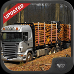 木材貨物運(yùn)輸車3d