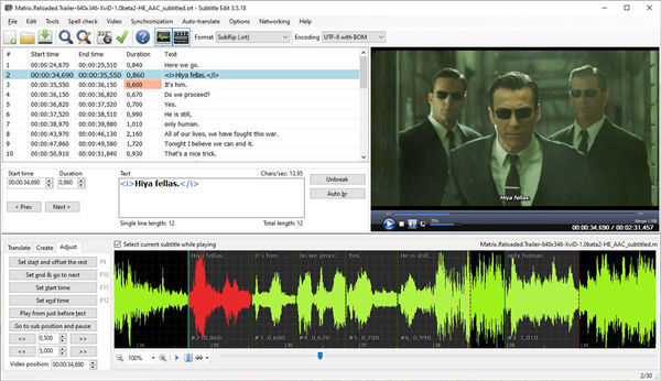 Subtitle Edit v3.6.10 綠色便攜版 2