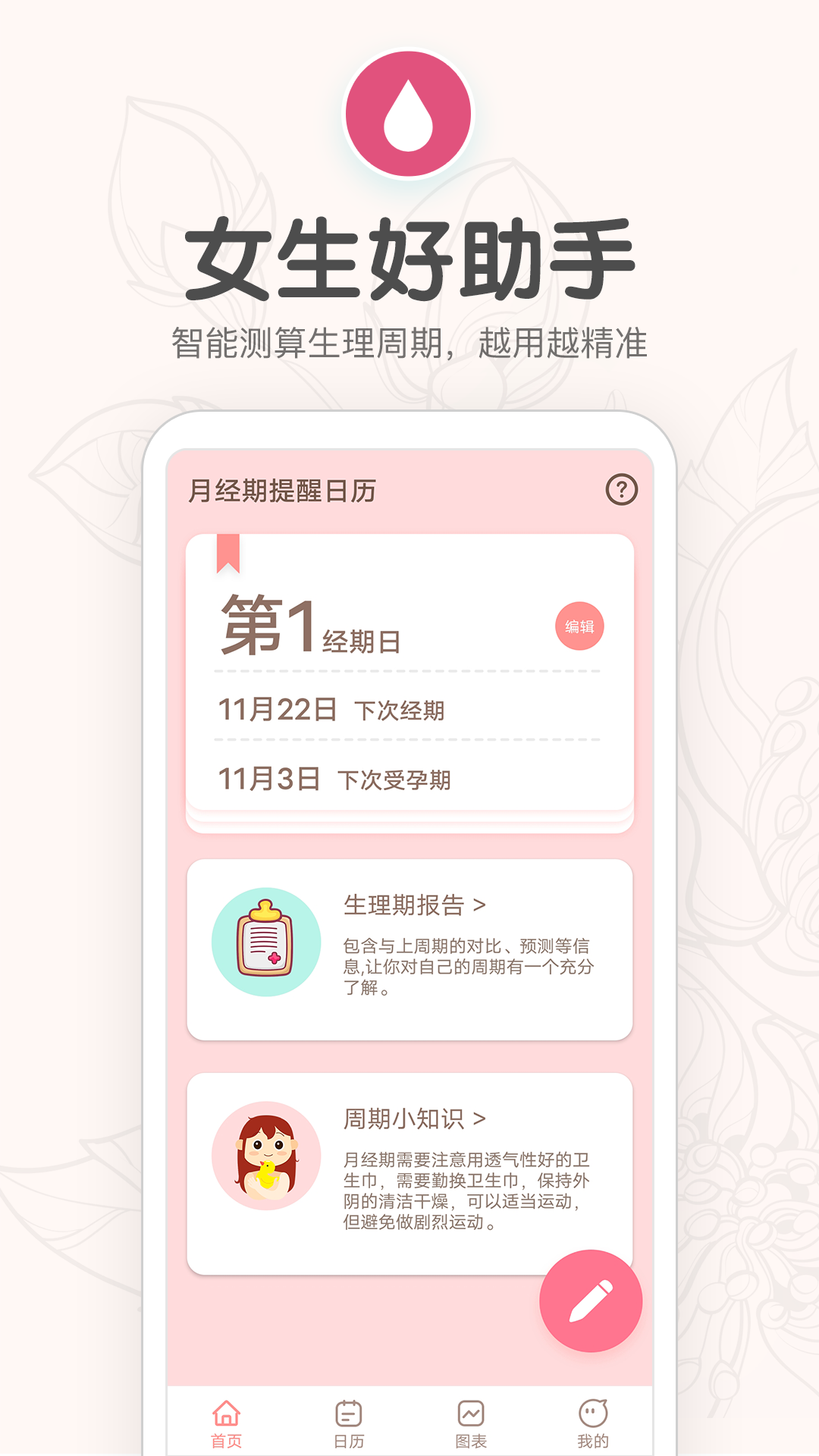 月經(jīng)期提醒日歷 v4.8 安卓版 4