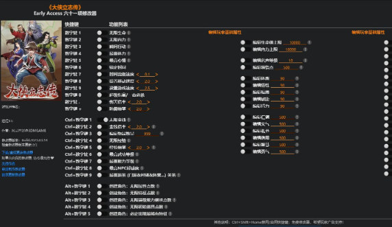 大俠立志傳六十一項(xiàng)修改器風(fēng)靈月影版 v2023.04.10 1