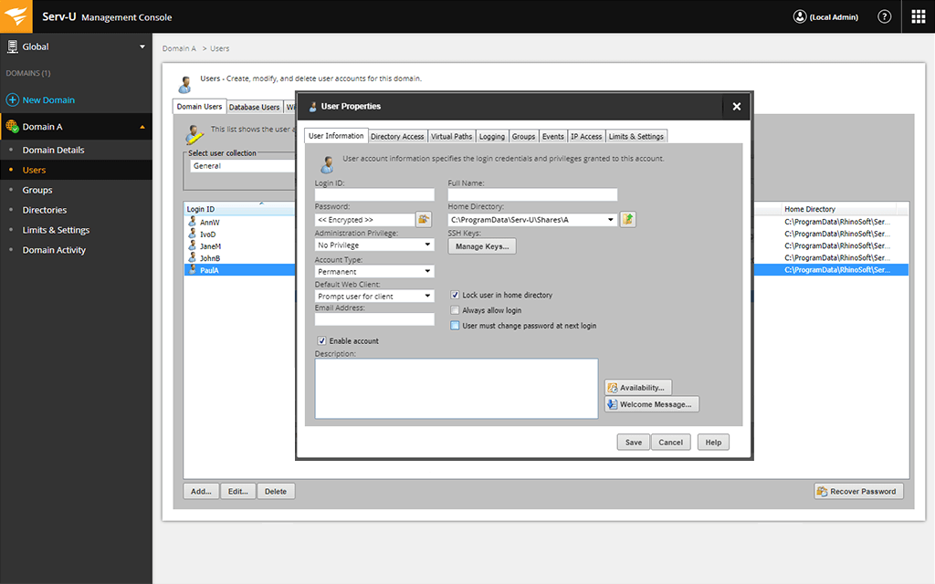 Serv-U FTP Server(ftp服務(wù)器) v15.4.0.147 官方最新版 0