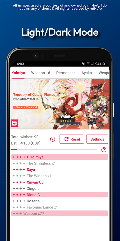 原神抽卡模擬器手機版(Genshin Wish Simulator) v84 安卓最新版 3