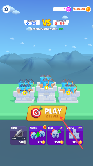 箭術(shù)堡壘城堡戰(zhàn)爭無限金幣 v0.9.3 安卓版 0