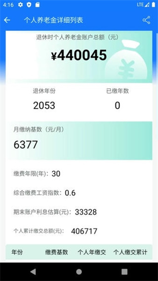 養(yǎng)老金計算器 v1.5.8 安卓版 3
