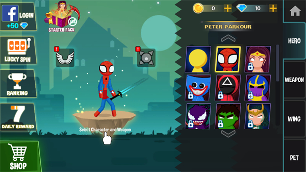 蜘蛛火柴人格斗內(nèi)置菜單 v1.3.38 3